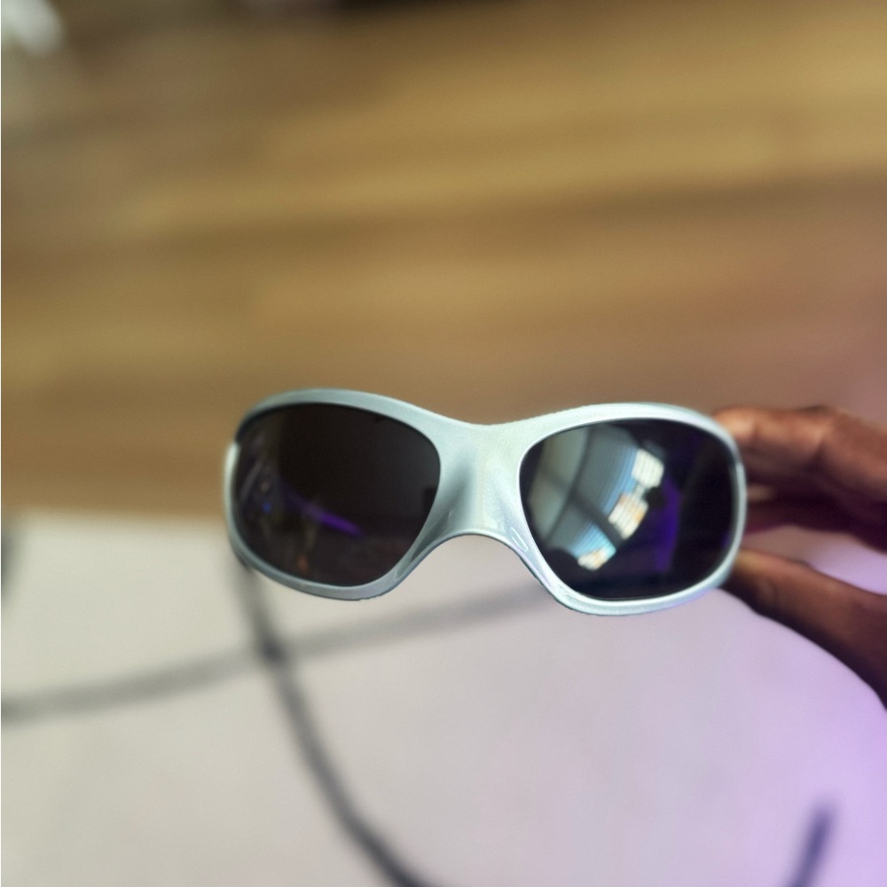 Balenciaga Silver Skin XXL Car Sunglasses